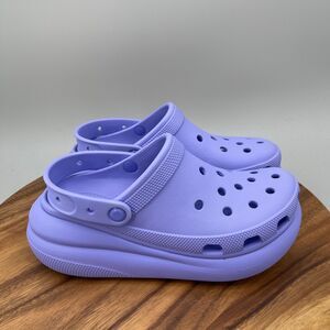 Crocs Classic Crush Platform Clogs Womens 10 Purple Casual Comfort Summer Beach